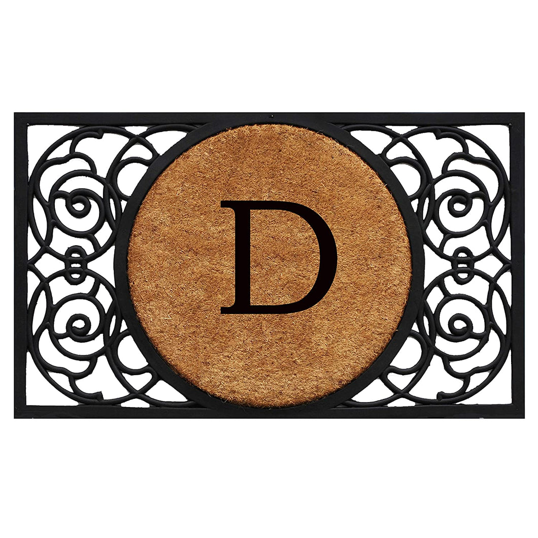 Calloway Mills 180031830D Armada Circle Monogram Doormat, 18
