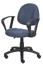 Load image into Gallery viewer, Boss Office Products Perfect Posture Delux Fabric Task Chair Without Arms in Blue