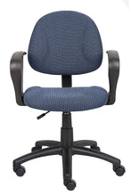 Load image into Gallery viewer, Boss Office Products Perfect Posture Delux Fabric Task Chair Without Arms in Blue