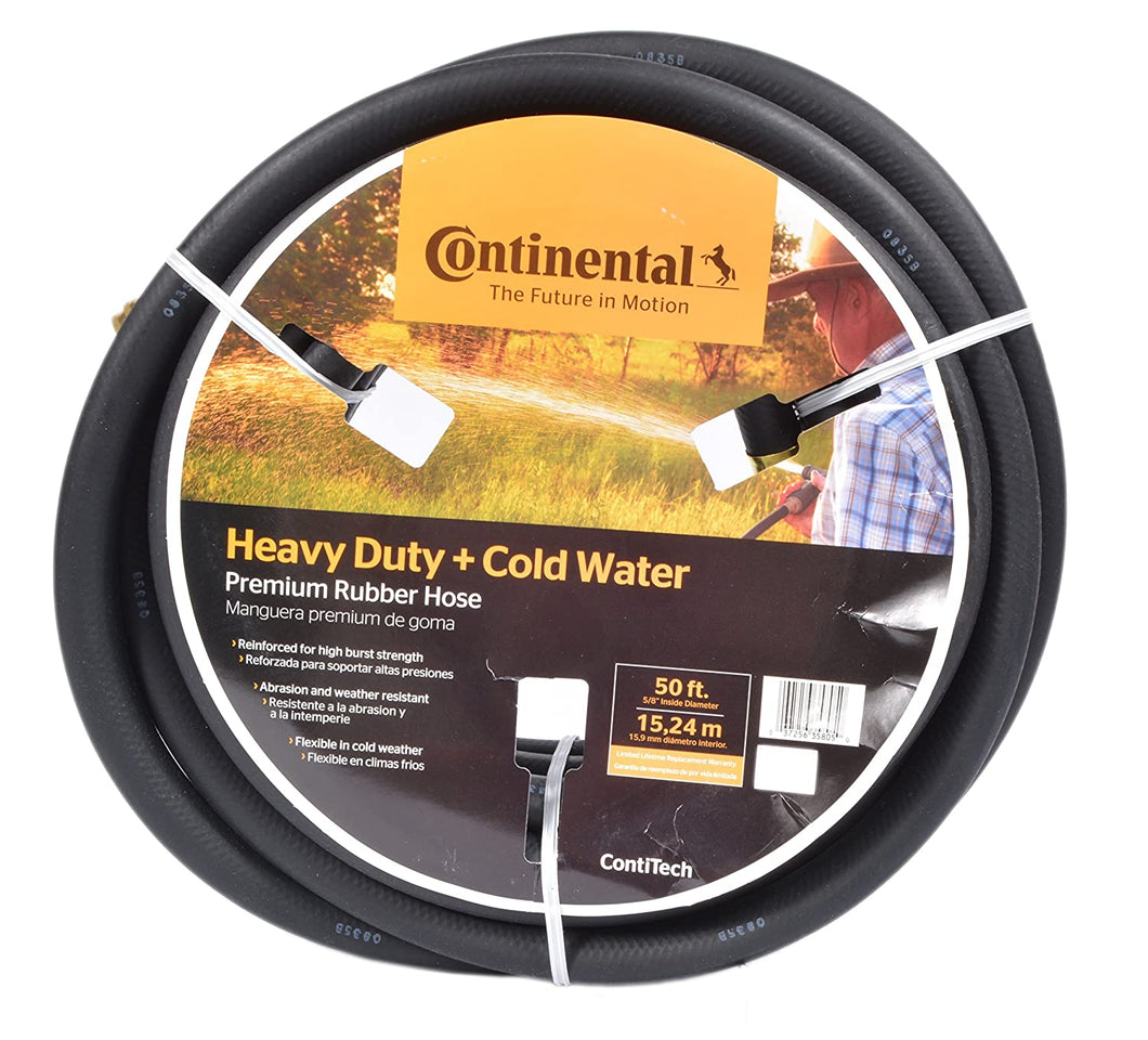 Continental ContiTech Black Rubber Heavy Duty Garden Hose, 5/8