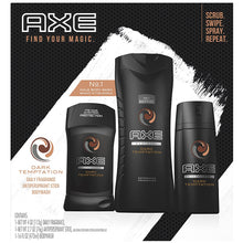 Load image into Gallery viewer, AXE Regimen Gift Set for Men, Dark Temptation, 3 pc