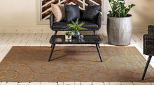 Load image into Gallery viewer, Unique Loom Outdoor Botanical Collection Vintage Patchwork Transitional Indoor and Outdoor Flatweave Area Rug