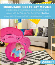 Load image into Gallery viewer, GigaTent 72&quot; Long (6 Feet) pop up Dolphin Play Tunnel  Indoors &amp; Outdoors Pink