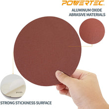 Load image into Gallery viewer, POWERTEC 110540 8" PSA 60 Grit Aluminum Oxide Adhesive Sanding Disc