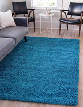Load image into Gallery viewer, Unique Loom Solo Solid Shag Collection Modern Plush Graphite Gray Square Rug (8' 2 x 8' 2)