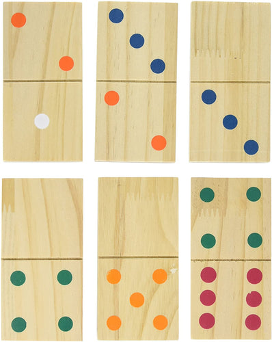 Hey! Play! Giant Wooden Dominoes Game Set (28 Piece)