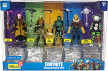 Load image into Gallery viewer, Fortnite Action Figures 15 Piece Collectors Set - 5 Character Figures, 5 Harvest Tools, 5 Building Materials - Spooky Team Leade