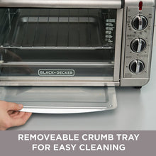 Load image into Gallery viewer, BLACK+DECKER TO3230SBD 6-Slice Convection Countertop Toaster Oven, Includes Bake Pan, Broil Rack &amp; Toasting Rack, Stainless Steel Convection Toaster Oven
