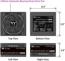 Load image into Gallery viewer, Thermaltake Toughpower Hydraulic Bearing Smart Zero Fan Full Modular Power Supply