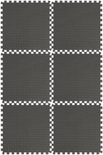 Load image into Gallery viewer, Ottomanson Multipurpose Anti-Fatigue Exercise Puzzle Interlocking EVA Tiles-24 Sq. Ft. (Black) Foam Mat, 24 SQFT (6 Tiles + Borders)
