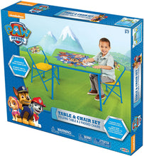 Load image into Gallery viewer, Paw Patrol Neutral Activity Table Set, Blue Frame &amp; Yellow Chairs