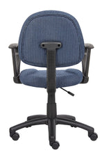 Load image into Gallery viewer, Boss Office Products Perfect Posture Delux Fabric Task Chair Without Arms in Blue