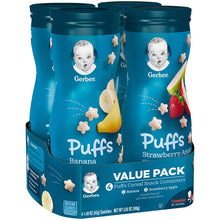 Load image into Gallery viewer, Gerber Puffs Banana &amp; Strawberry Apple, 5.92 Ounce