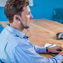 Load image into Gallery viewer, JLab Audio Epic Executive Wireless Active Noise Canceling Earbuds - White - Travel Friendly 50 Hour Battery Life Bluetooth 4.1 aptX Technology IP54 Sweatproof Extra Gel Tips and Cush Fins +Travel Case