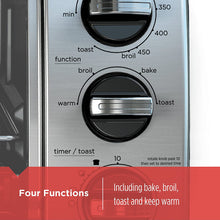 Load image into Gallery viewer, BLACK+DECKER  4-Slice Toaster Oven with Natural Convection, Black, TO1750SB