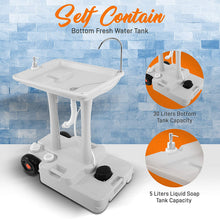 Load image into Gallery viewer, SereneLife Portable Camping Sink w/ Towel Holder &amp; Soap Dispenser