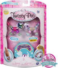 Load image into Gallery viewer, Twisty Petz – 3-Pack – Sunshiny Pony, Posie Poodle and Surprise Collectible Bracelet Set for Kids