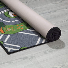 Load image into Gallery viewer, Ottomanson Jenny Collection Grey Base with Multi Colors Kids Children's Educational Road Traffic System Design(Non-Slip) Area Rug, 8'2" X 9'10", Multicolor
