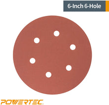 Load image into Gallery viewer, POWERTEC 45204 A/O Hook and Loop 6 Hole Disc