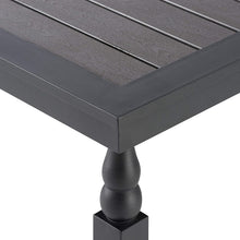 Load image into Gallery viewer, Numark Weather-Resistant Woodgrain Styled 3-Piece Metal Patio Furniture Bistro Table Set