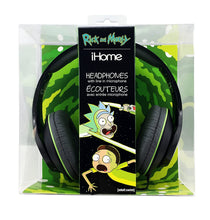 Load image into Gallery viewer, Rick and Morty Over The Ear Headphones with Built in Microphone Quality Sound from The Makers of iHome