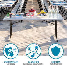 Load image into Gallery viewer, Lifetime 80382 Commercial Fold-in-Half Table, 6-Foot, Almond