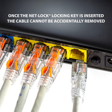 Load image into Gallery viewer, NTW NL-U6K-001OR Lockable CAT6 Patented Net-Lock Patch Cord, Snagless