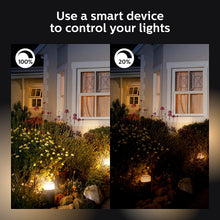 Load image into Gallery viewer, Philips Hue Ludere White Outdoor Security Light, Outdoor Wall Fixture &amp; 2 Hue PAR38 LED Smart Bulbs (Requires Hue Hub, Works with Alexa and More)
