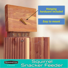 Load image into Gallery viewer, Pennington 100509197 Cedar Squirrel Snacker Feeder, 2.75 LB Capacity