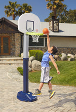 Load image into Gallery viewer, Little Tikes Adjust and Jam Pro Basketball Set, Blue