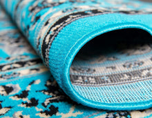 Load image into Gallery viewer, Unique Loom Kashan Collection Traditional Floral Overall Pattern with Border Black Area Rug