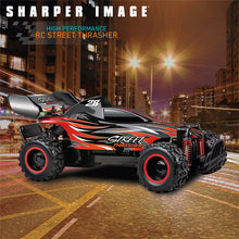 Load image into Gallery viewer, Sharper Image RC All Terrain Street Thrasher Car, Zoom Up to 12.5 MPH for Off Road Action, Wireless Remote Control, 2.4GHz for Multiple Car Races, Rechargeable, Battery Operated, RED