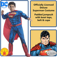 Load image into Gallery viewer, Rubie's Costume DC Superheroes Superman Deluxe Child Costume