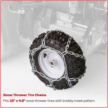 Load image into Gallery viewer, Arnold 16-Inch x 4.8-Inch Snow Thrower Tire Chains