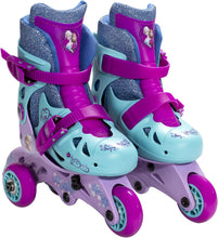 Load image into Gallery viewer, PlayWheels Disney Frozen Convertible 2-in-1 Kids Skates, Size 6-9