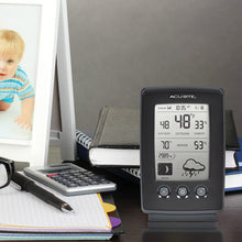 Load image into Gallery viewer, AcuRite 00829 Digital Weather Station with Forecast/Temperature/Clock/Moon Phase,Black