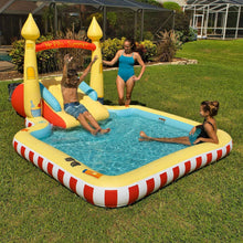 Load image into Gallery viewer, Member's Mark Inflatable Pool &amp; Slide with Sprinkler Arch Over 5 ft Tall