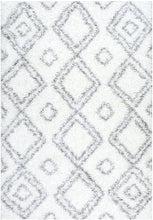Load image into Gallery viewer, Cozy Soft and Plush Moroccan White Shag Area Rugs, 5 Feet by 8 Feet (5&#39; x 8&#39;)