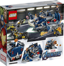 Load image into Gallery viewer, LEGO Marvel Avengers Truck Take-Down 76143 Captain America and Hawkeye Superhero Action, Cool Minifigures and Vehicles, New 2020 (477 Pieces)
