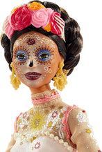 Load image into Gallery viewer, Barbie Signature Dia De Muertos 2020 Doll (12-in Brunette) in Embroidered Lace Dress and Flower Crown, with Certificate of Authenticity