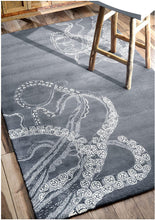 Load image into Gallery viewer, nuLOOM Hand Tufted Octopus Tail Rug 4' x 6' Midnight Rectangle (MTKT01C-406)