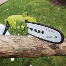 Load image into Gallery viewer, Sun Joe SWJ803E 10-Inch 8-Amp Multi-Angle Telescopic Electric Pole Chain Saw