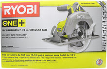 Load image into Gallery viewer, Ryobi P508 One+ 18V Lithium Ion Cordless Brushless 7 1/4 3,800 RPM Circular Saw w/ Included Blade (Battery Not Included, Power Tool Only)