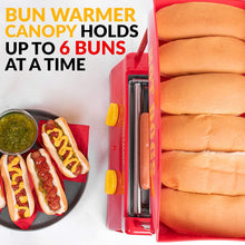 Load image into Gallery viewer, Nostalgia Roller Warmer 8 Hot Dog and 6 Bun Capacity