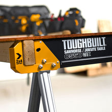 Load image into Gallery viewer, ToughBuilt - Folding Sawhorse/Jobsite Table - Sturdy, Durable, Lightweight, Heavy-Duty, 100% High Grade Steel, 41.5-Inch, Easy Carry Handle (TB-C550)