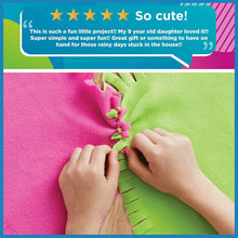 Load image into Gallery viewer, Made By Me Easy to Knot Quilt Making Kit by Horizon Group USA, No Sewing, No Cutting, 59 in. x 39 in. Fleece Blanket, Pre-Cut Squares &amp; Felt Decals (57964F)