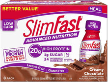 Load image into Gallery viewer, SlimFast Advanced Nutrition Creamy Chocolate Shake – Ready to Drink Meal Replacement – 20g of Protein – 11 Fl. Oz. Bottle – 12 Count