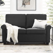 Load image into Gallery viewer, Mainstays Traditional Loveseat Sleeper with Memory Foam Mattress (Black)