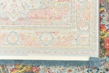 Load image into Gallery viewer, Unique Loom Baracoa Collection Bright Tones Vintage Traditional Light Blue Area Rug