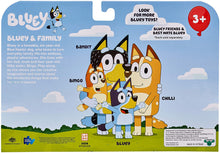 Load image into Gallery viewer, Bluey and Friends 4 Pack of 2.5-3&quot; Poseable Figures
